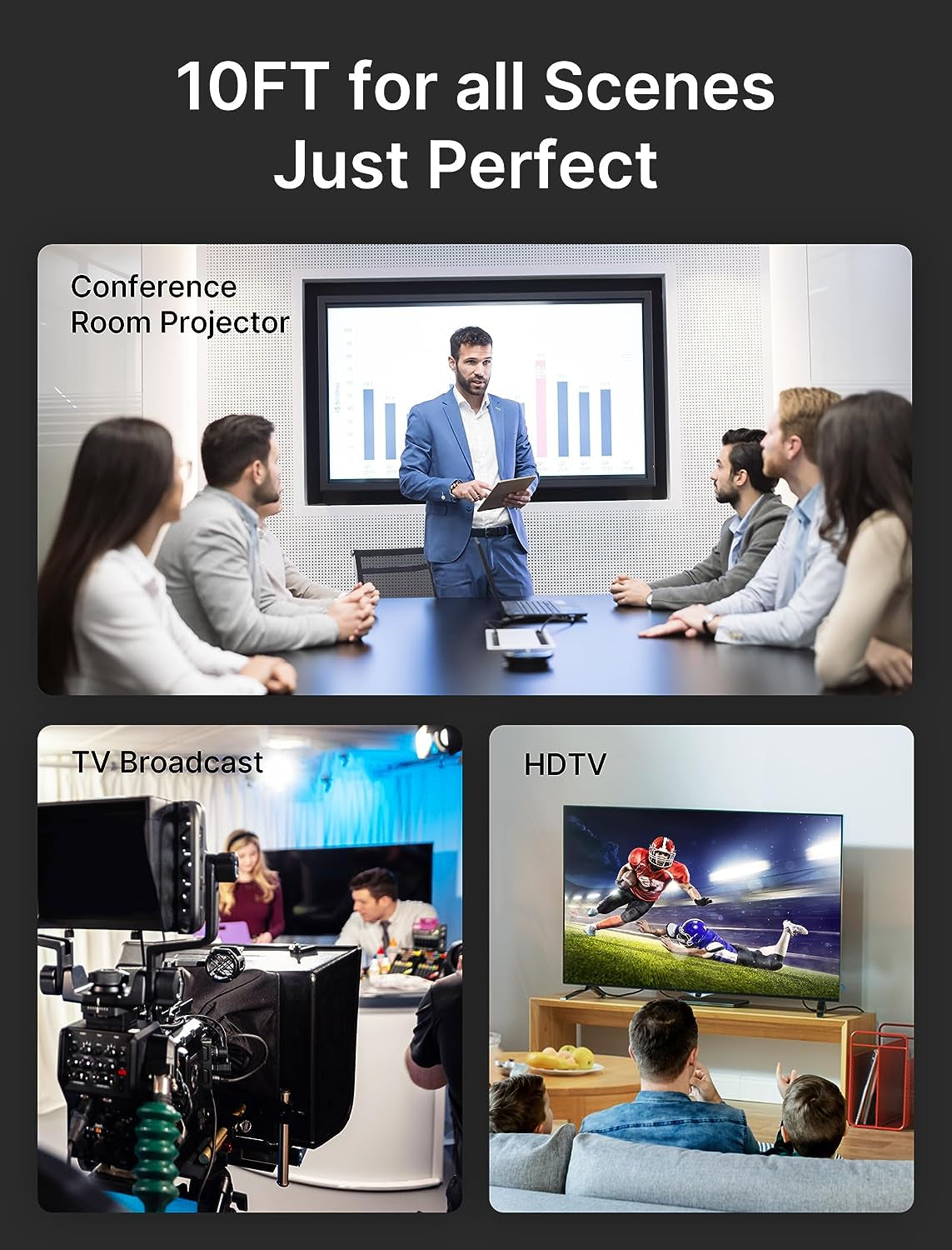 Displayport Cable 1.4 10Ft, 8K DP Cable | 8K@60Hz, 4K@144Hz, 2K@240Hz 2K@165Hz | HBR3, 32.4Gbps, HDR10, Freesync, G-Sync for Gaming Monitor Graphics Card TV PC Laptop -Grey