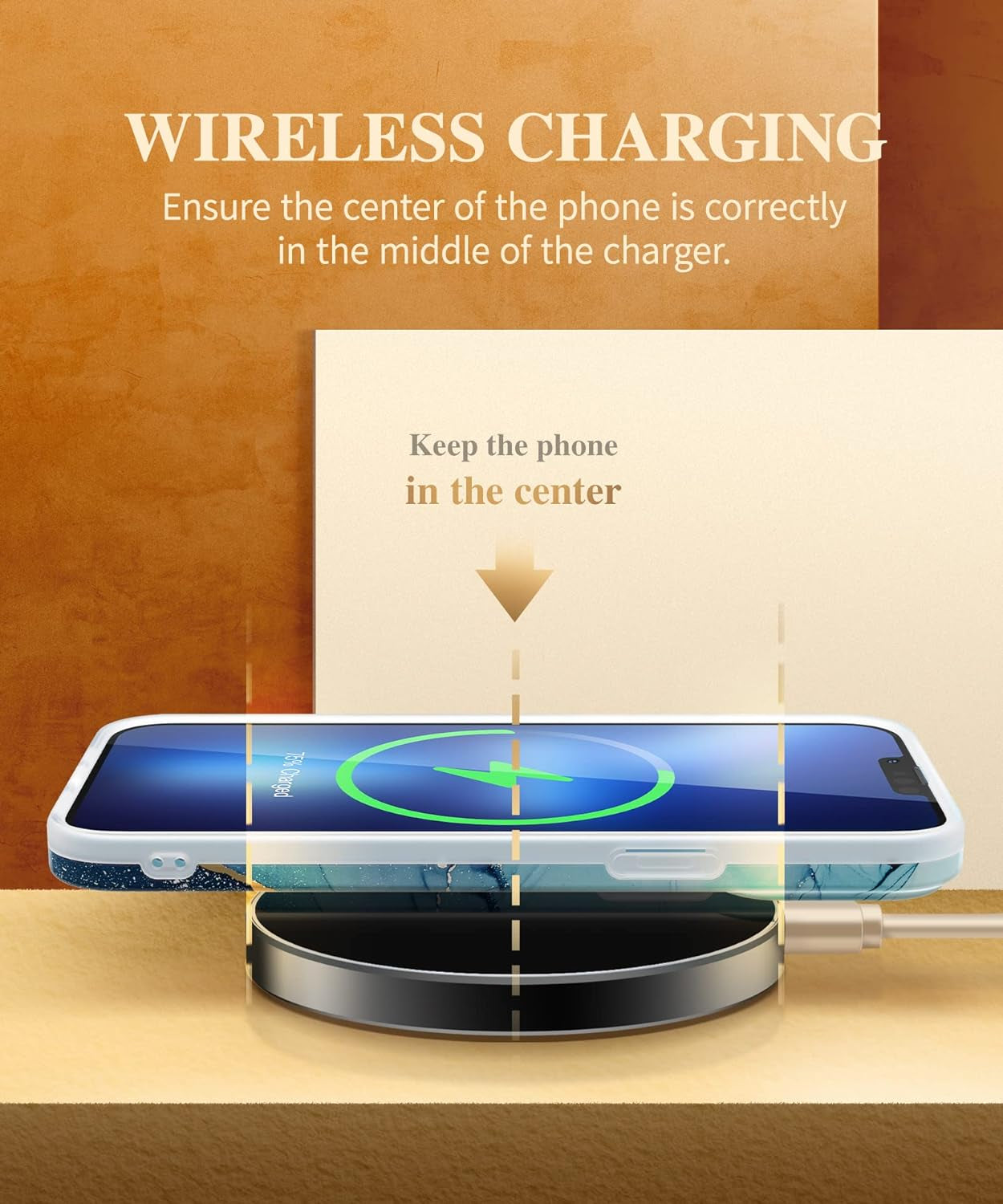 for Iphone 13 Pro Max Case, Marble Soft TPU Shockproof Protective Case, Ultra Slim Thin Glossy Stylish Phone Cover, 6.7" 2021 (Navy Blue)