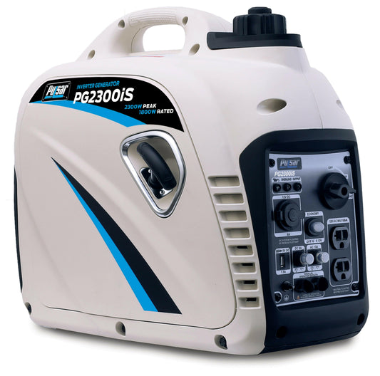 Pulsar 2,300W Portable Gas-Powered Quiet Inverter Generator with USB Port,