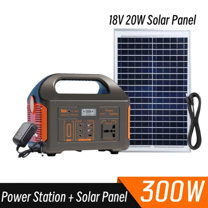 New Arrival Outdoor Portable 500W Power Station Power Generator 110V 220V LED Light Emergency Solar Power Bank for Home Camping