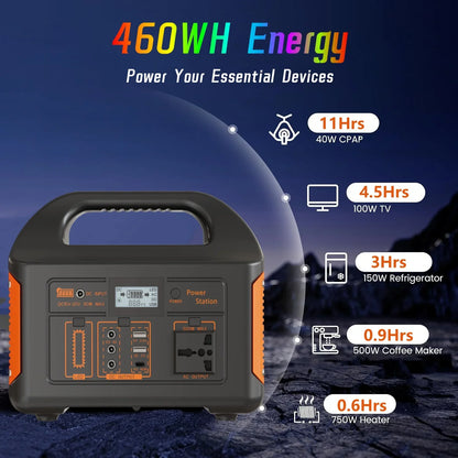 New Arrival Outdoor Portable 500W Power Station Power Generator 110V 220V LED Light Emergency Solar Power Bank for Home Camping