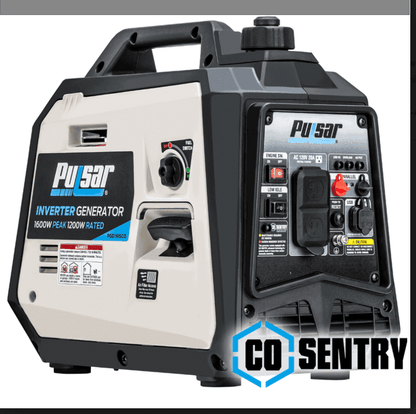 Pulsar Ultra Light Quiet 1600W Portable Gas Inverter Generator CARB Compliant 0.6-Gallon Fuel Tank
