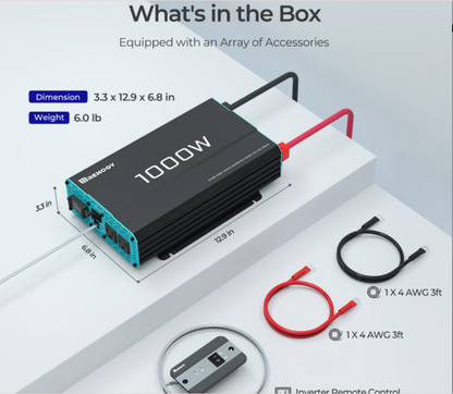 1000W 12V Pure Sine Wave Inverter (New Edition)