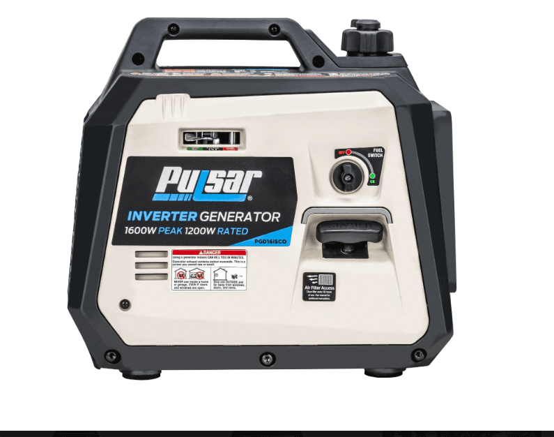 Pulsar Ultra Light Quiet 1600W Portable Gas Inverter Generator CARB Compliant 0.6-Gallon Fuel Tank
