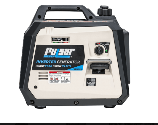 Pulsar Ultra Light Quiet 1600W Portable Gas Inverter Generator CARB Compliant 0.6-Gallon Fuel Tank