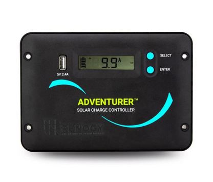 Adventurer Li 30A PWM Flush Mount Charge Controller w/ LCD Display 12V/24V