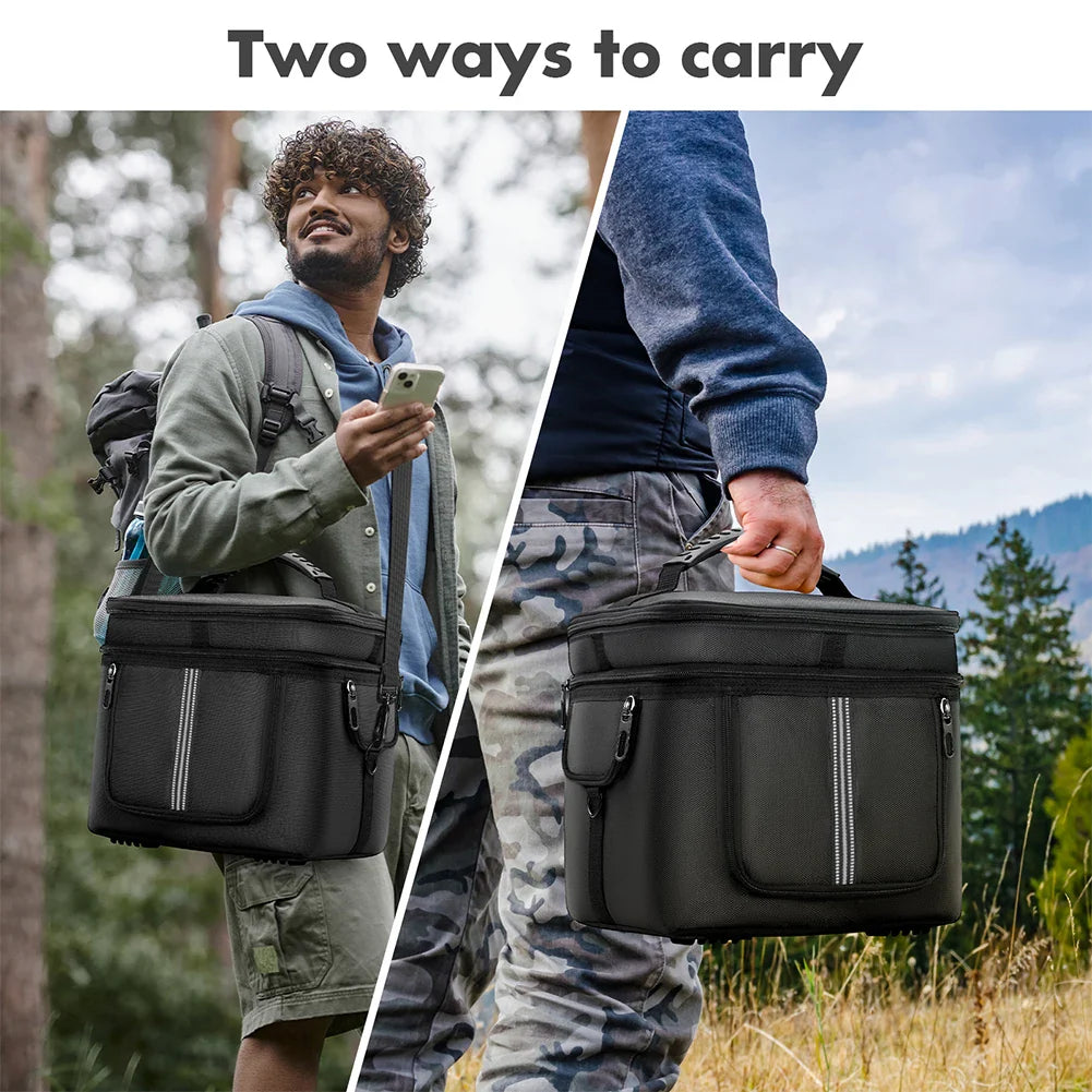 Portable Power Station Bag Waterproof Protective Case with Shoulder Strap & Handle for Ecoflow River 2 Pro & Ecoflow River 2 Max