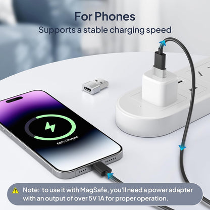 for Iphone 17 Air 16 Pro Max Car Charger Adapter 3Pack,Usb Male to USB Type C Female Cable Converter for New Apple 16E 15 14 Plus,Iwatch 11 10,Airpods 4/Pro 3,Ipad Mini 7,Samsung Galaxy S25